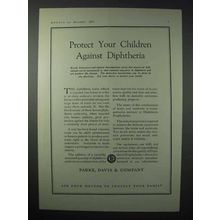 1923 Parke, Davis & Company Medicine Ad - Diphtheria