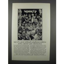 1925 Aetna Group Life Insurance Ad - 99% of Railroad