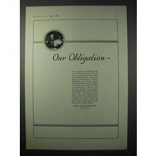 1923 Parke, Davis & Company Medicine Ad - Obligation