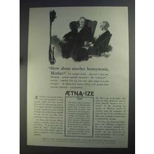 1925 Aetna Life Insurance Ad - Another Honeymoon