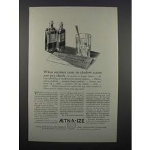 1925 Aetna Insurance Ad - Accident Casts its Shadow