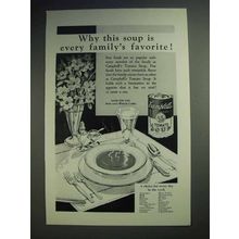 1929 Campbell's Tomato Soup Ad - Family's Favorite