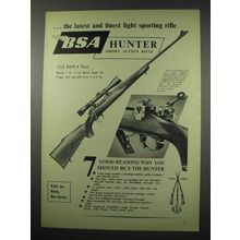1954 BSA Hunter Short Action Rifle Ad - Light Sporting