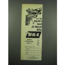 1954 BSA Martini International Mark II Rifle Ad - Best