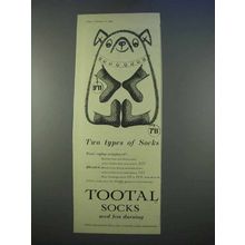 1955 Tootal Socks Ad - Two Types