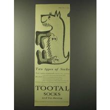 1955 Tootal Socks Ad - Two types of socks