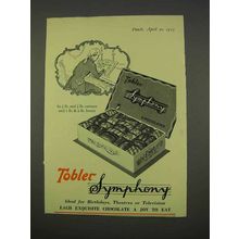 1955 Tobler Symphony Chocolates Ad