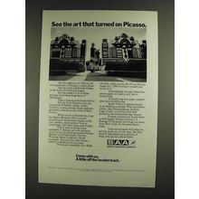 1972 South African Airways Ad - Art Turned on Picasso