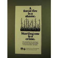 1979 U.S. Forest Service Ad - Forest Fire is a Shame