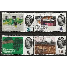1964 Geographical Phosphor Set SG651p-654p Very Fine Used .