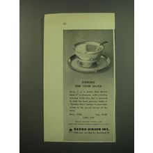 1949 Georg Jensen Bowl and Tray Ad - Sterling for your sauce