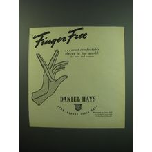 1949 Daniel Hays Gloves Ad - Finger Free