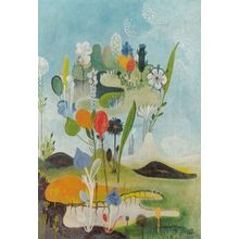 Vangel Namovski Small Island In The Midst Of Flowers Painting Postcard