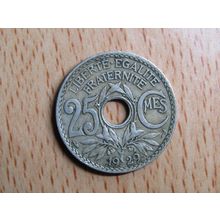 France Republic 1929 25 Centimes Coin