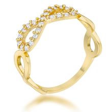 Mina 0.35ct CZ 18k Plated Gold Infinity Ring