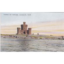 EC978 DOUGLAS - TOWER OF REFUGE . PRINTED POSTCARD