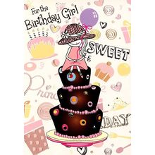 For the Birthday Girl - Birthday Greeting Card - 2912A