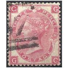1872 SG103 3d Rose Plate 8 Good/FIne Used Check Letters "FC".