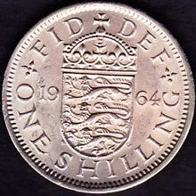 1964 Great Britain 1 Shilling Coin English