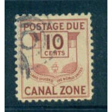 Used Canel Zone J28 10c Canal Zone Seal Fine NA0513