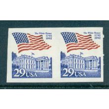 2609 29c U.S. Flag Over White House Imperf Fine MNH Pair W0597