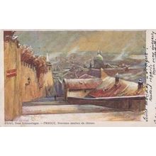 Neue Chateaux Escaliers De Prag Schlossstiegen Prague Antique Postcard