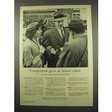 1956 Association of American Railroads Ad - Competition
