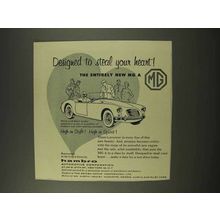1956 MG MGA Car Ad - Designed to Steal Your Heart