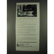 1967 Merrill Lynch Ad - Wall St. One-Way