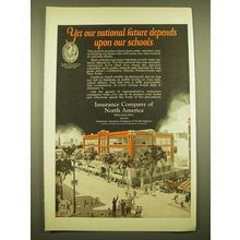 1924 Insurance Company of North America Ad - Yet our national future depends