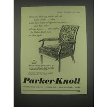 1949 Parker-Knoll Toledo model chair Ad - When the dollar gap widens