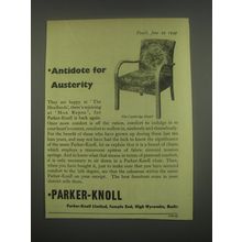 1949 Parker-Knoll Cambridge Model Chair Ad - Antidote for austerity