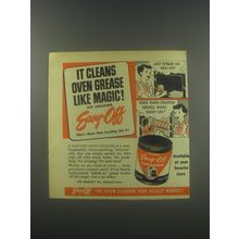 1952 Easy-Off Oven Cleaner Ad - It cleans oven grease like magic