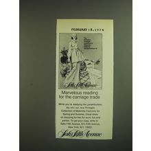 1974 Saks Fifth Avenue Protegee Collection Maternity Fashions Advertisement