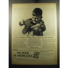 1957 The Book of Knowledge Ad - Some things a fellow has to find out for himself