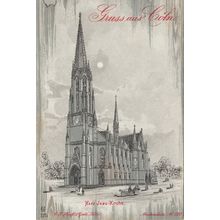 Allemagne Gruss aus Koln Coln German Church Old Postcard