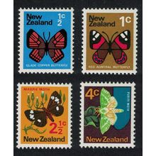 New Zealand Butterflies Moths 4v 1970 MNH SG#914=917