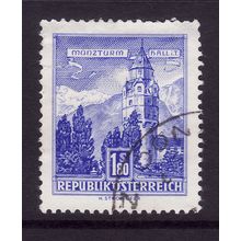 AUSTRIA 1957 BUILDINGS 1s.80 BLUE MINT TOWER SG 1308 FINE USED#4