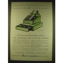 1931 Burroughs Cash Machine Ad - A new and distinctly modern cash registering