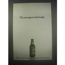 1990 Heineken Beer Ad - The message is in the bottle