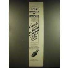 1932 La Bougie Gergovia Sparkplug Ad - in French - Ilya bougie et bougie