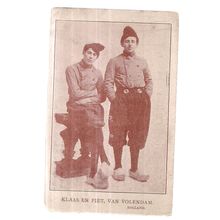 KLAAS & PIET, HOLLAND unused antique postcard c.1909 Around Europe Walk