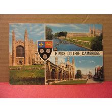 multiview, KINGS COLLEGE. Cambridge used postcard by J. Salmon.. 1984 pm #