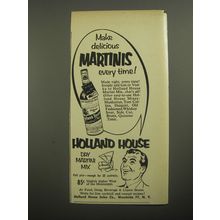 1956 Holland House Dry Martini Mix Ad - Make delicious Martinis every time