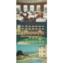 Portelet Hotel Jersey Swimming Pool At Night 3x Postcard