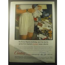 1959 Carter's Boxer Shorts Advertisement - It's Ernie Klack's birthday