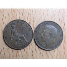 GB 1922 George V Farthing Coin
