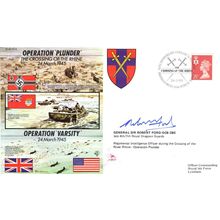 Operation Plunder Sir Robert Ford Royal Dragoon Guards IRA WW2 Hand Signed FDC