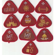 Scout Badges-10 x Cub Proficiency 1967/03-9 x Black 1 x White Back Backs (BY337)