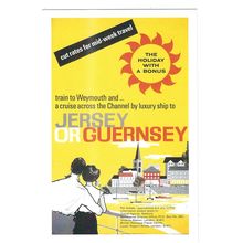 UK RAIL ADVERTISING BRITISH RAILWAYS TO JERSY OR GUERNSEY CARD NO 10651418
